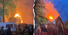 Incendio destruye Iglesia histórica de Astoria y deja seis bomberos heridos