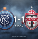 New York City FC y Toronto FC firmaron tablas en un vibrante 1-1