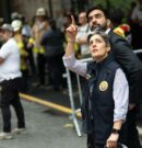 Ceden dos columnas de un edificio en construcción y cercan la zona por riesgo de colapso